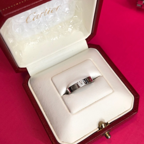 Cartier Jewelry - authentic Cartier Mini Love Ring 18k WG sz49